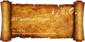 Ágoston Olga névjegykártya